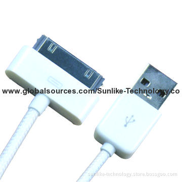 USB Cable for iPhone 4, 4S, Available in Various Colors